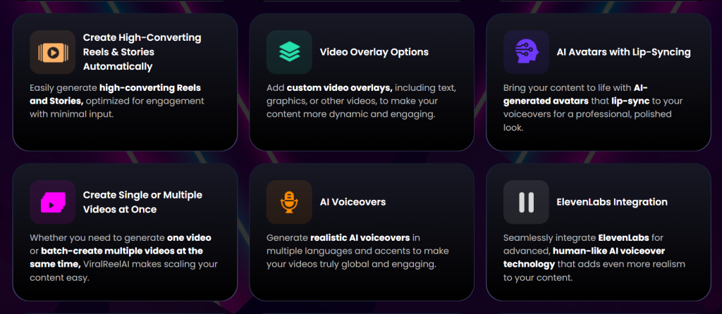 ViralReelAI features 2