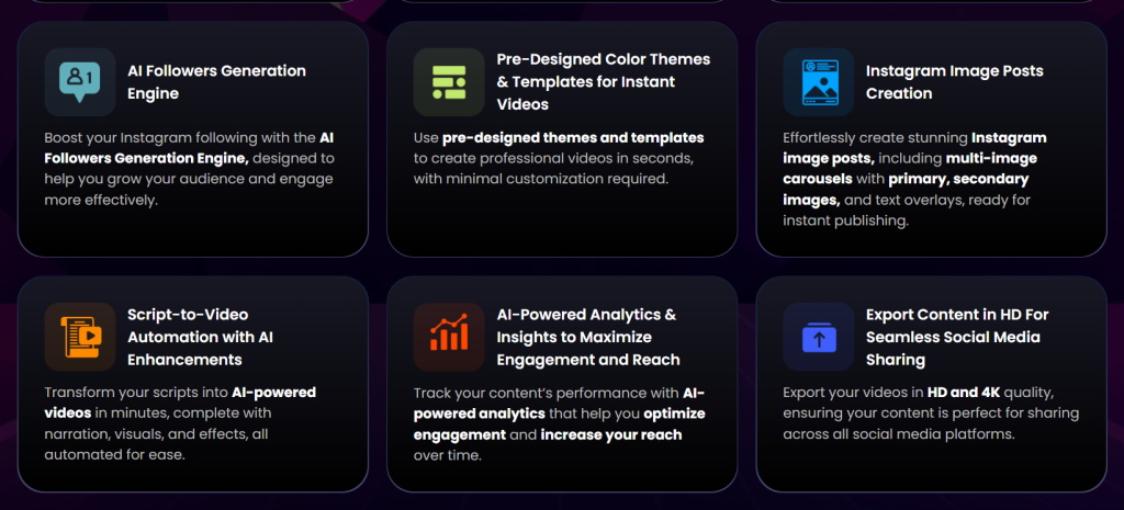 ViralReelAI features 3