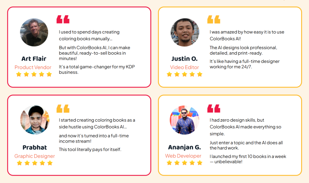 ColorBooks AI Testimonials