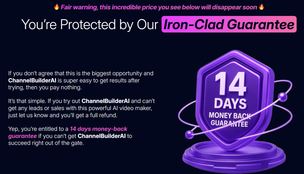 Channel Builder AI guarantee