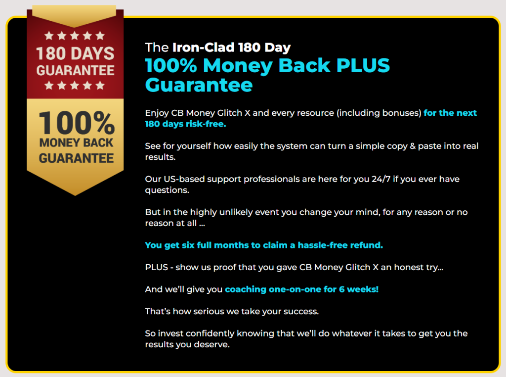 CB MONEY GLITCH X guarantee