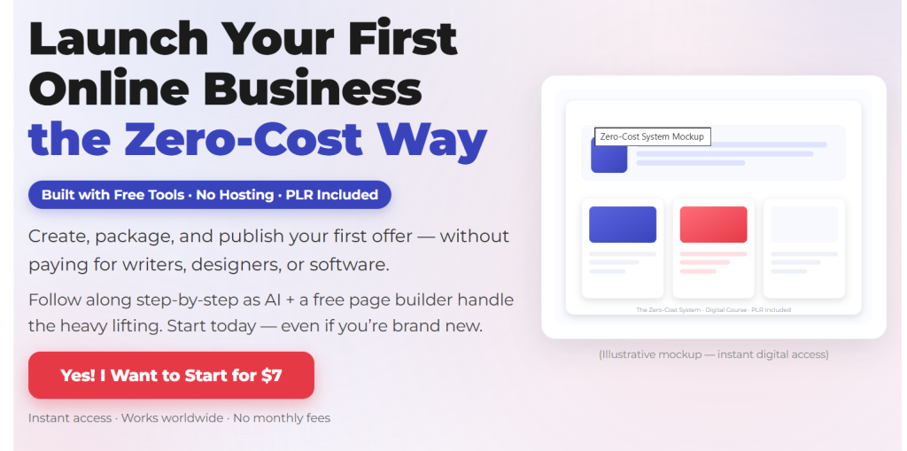 Zero Cost System (PLR) Review