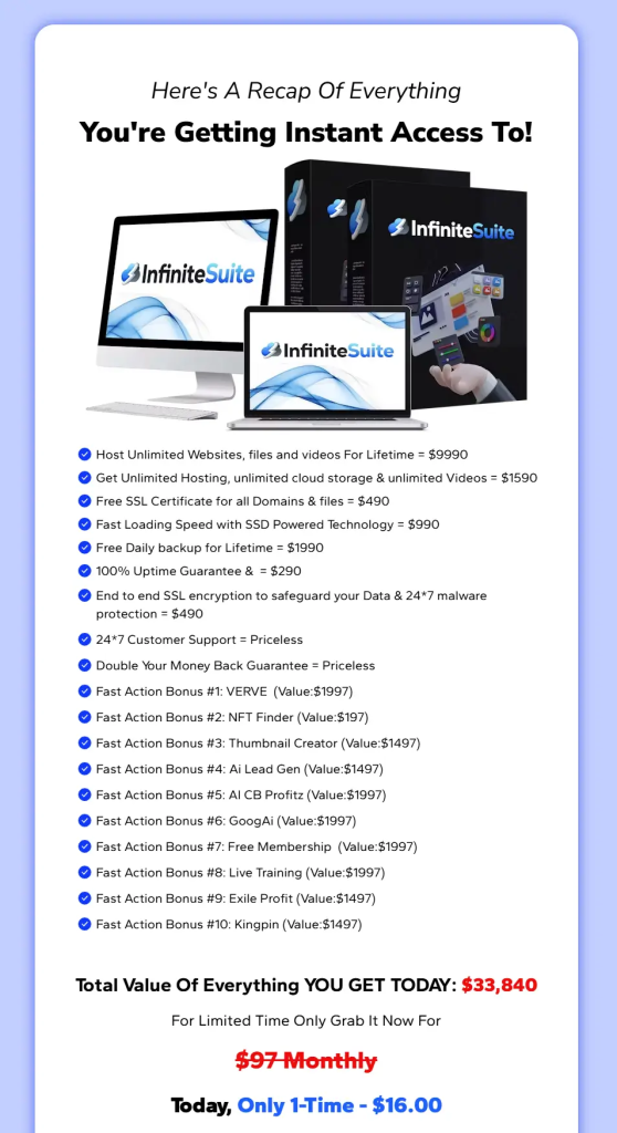InfiniteSuite price