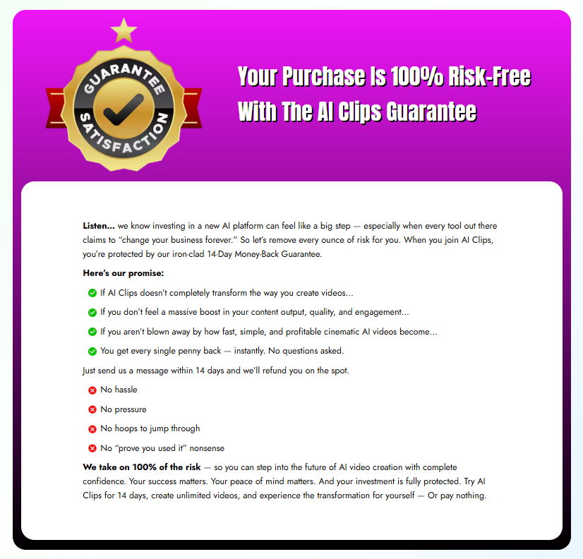 AI Clips Guarantee